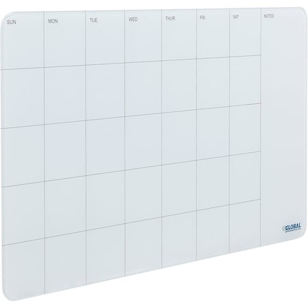 Global Industrial Glass Dry Erase Board, 14, 24, White 695820